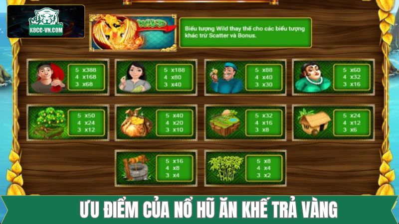 Nổ Hũ Ăn Khế Trả Vàng - Siêu Phẩm Đổi Thưởng Thú Vị Tại K8cc 3 Tổng hợp những ưu điểm đặc biệt của nổ hũ ăn khế trả vàng